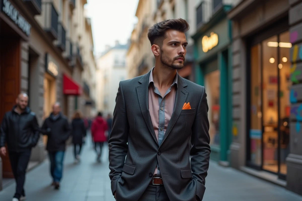 Designer en costume moderne dans la rue urbaine